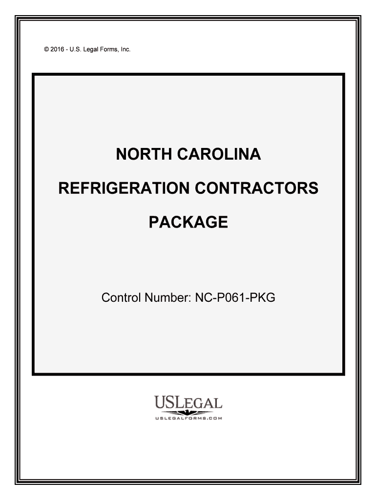 Control Number NC P061 PKG  Form