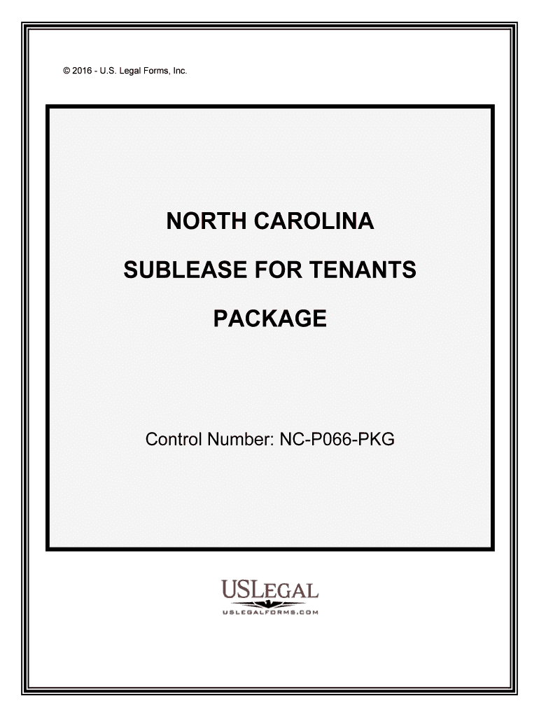 Control Number NC P066 PKG  Form