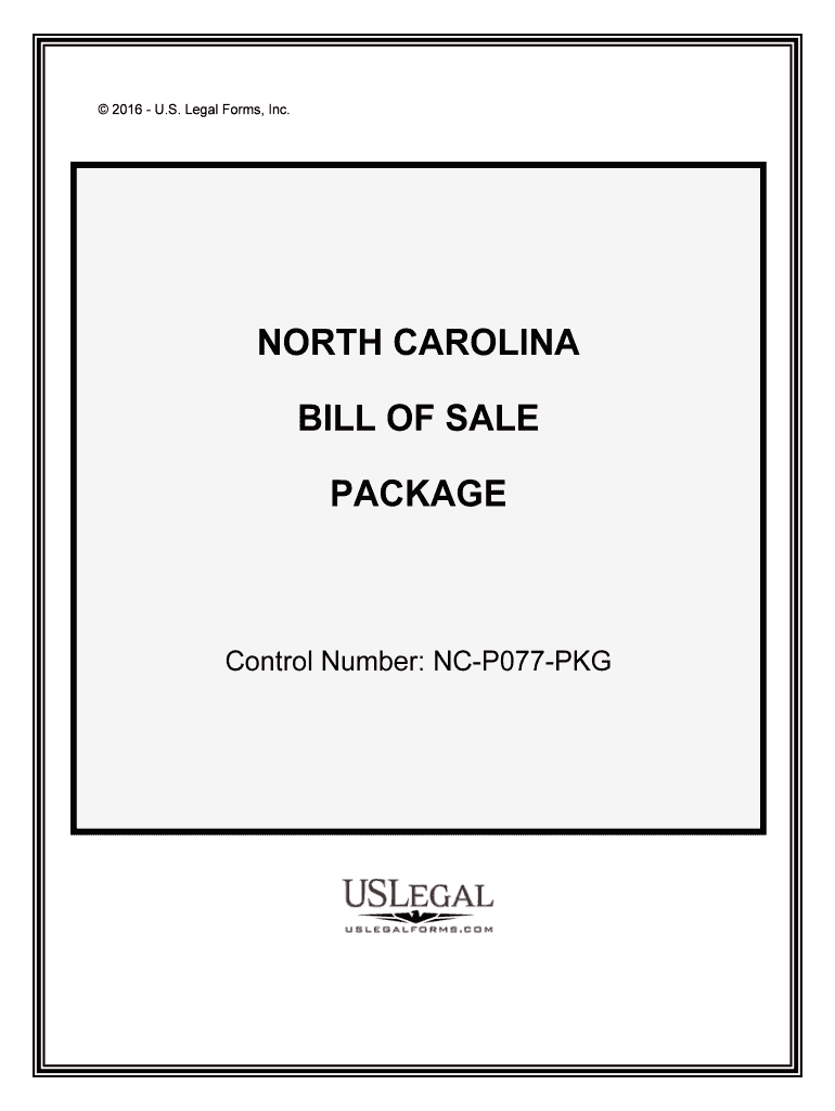 Control Number NC P077 PKG  Form