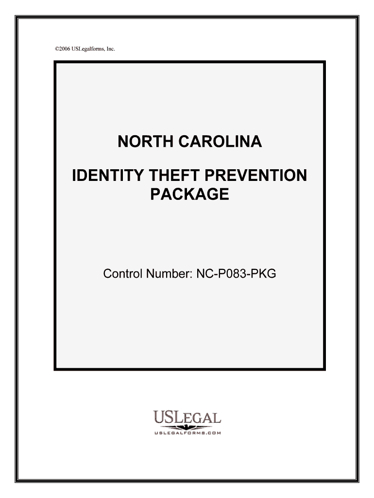 Control Number NC P083 PKG  Form