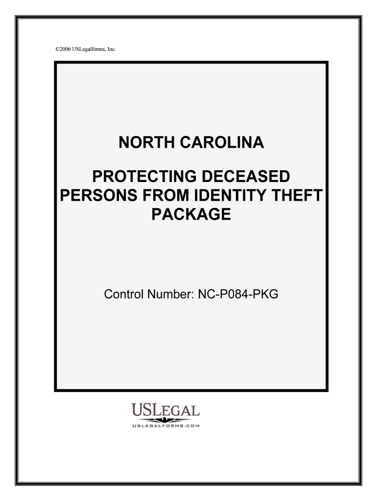 Control Number NC P084 PKG  Form