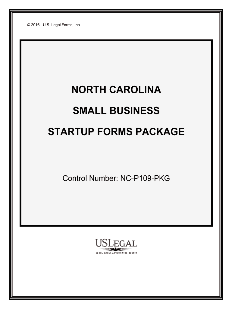 Control Number NC P109 PKG  Form