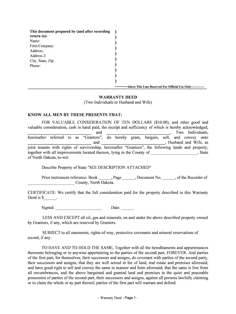 CERTIFICATE We Certify that the Full Consideration Paid for the Property Described in This Warranty  Form