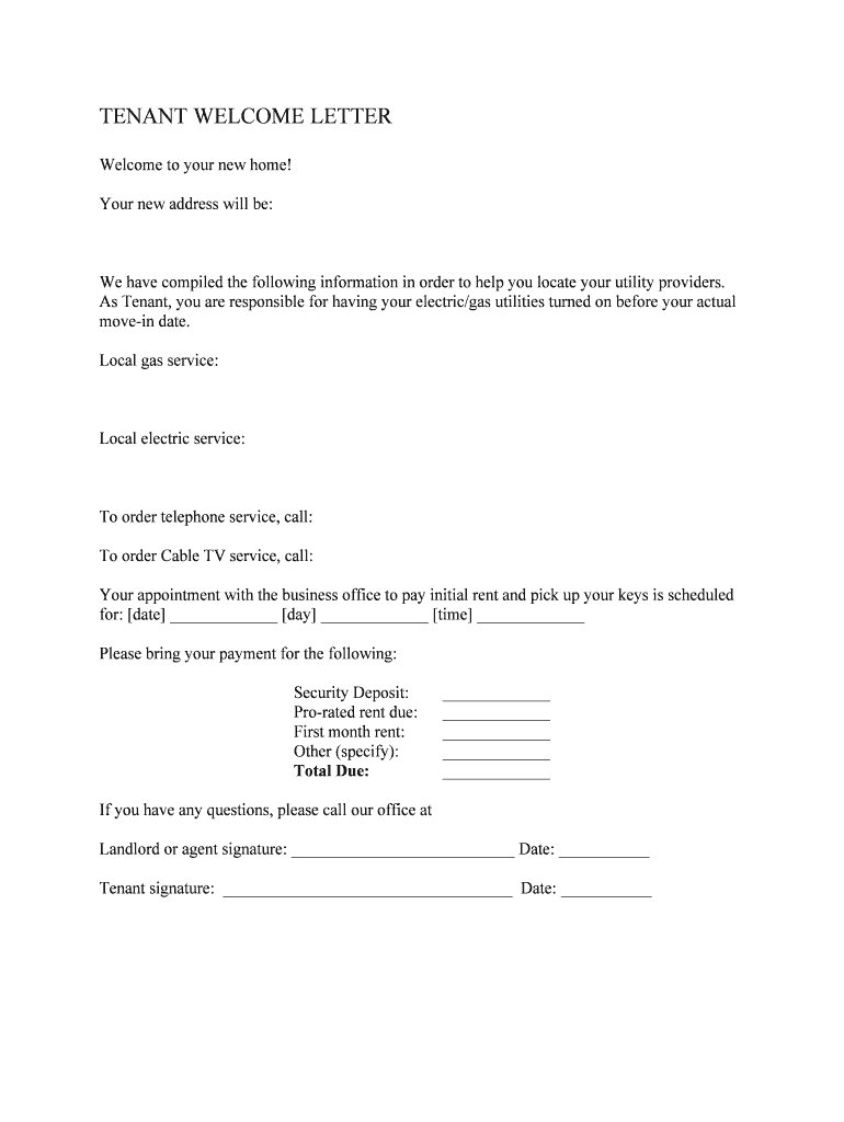 As Tenant, You Are Responsible for Having Your Electricgas Utilities Turned on Before Your Actual  Form