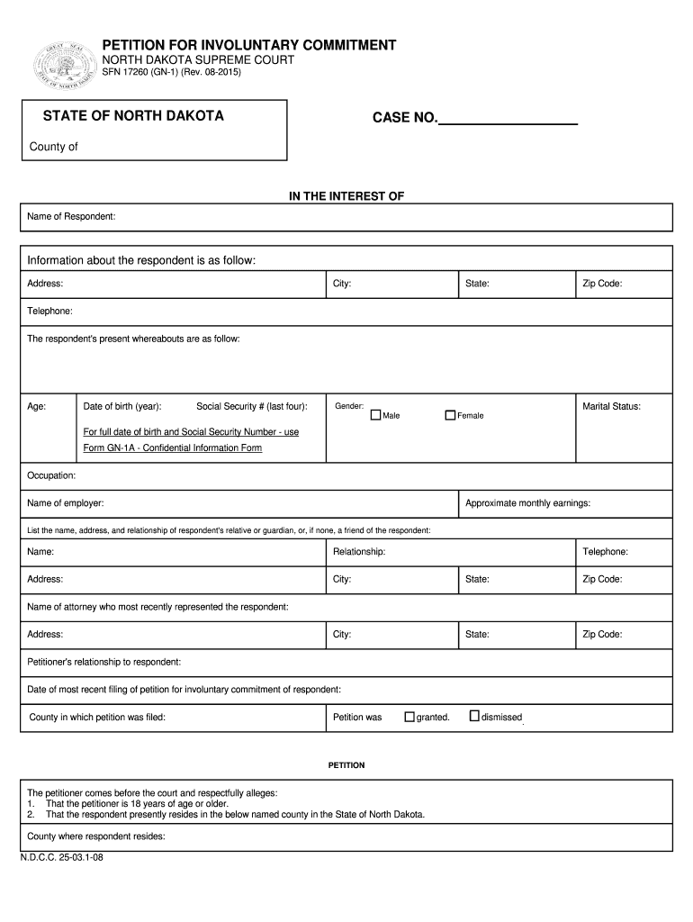 CHAPTER 25 03 1 COMMITMENT PROCEDURES the  Form