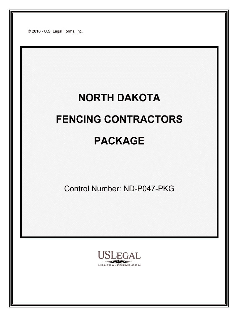 Control Number ND P047 PKG Form