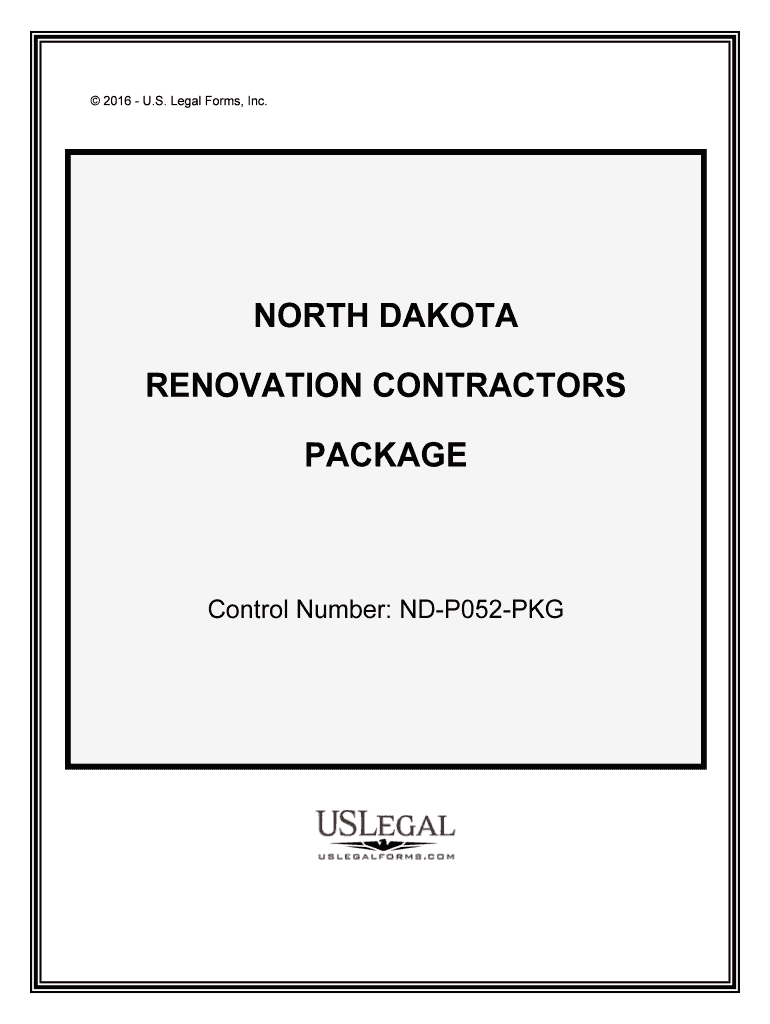 Control Number ND P052 PKG  Form