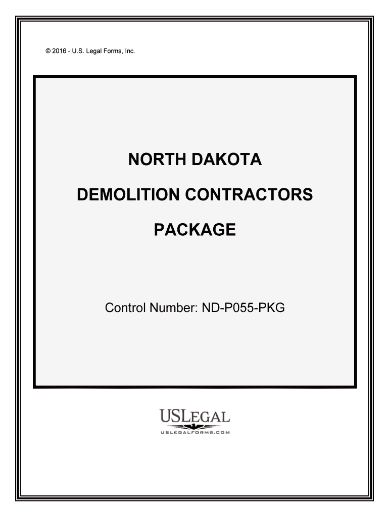 Control Number ND P055 PKG  Form