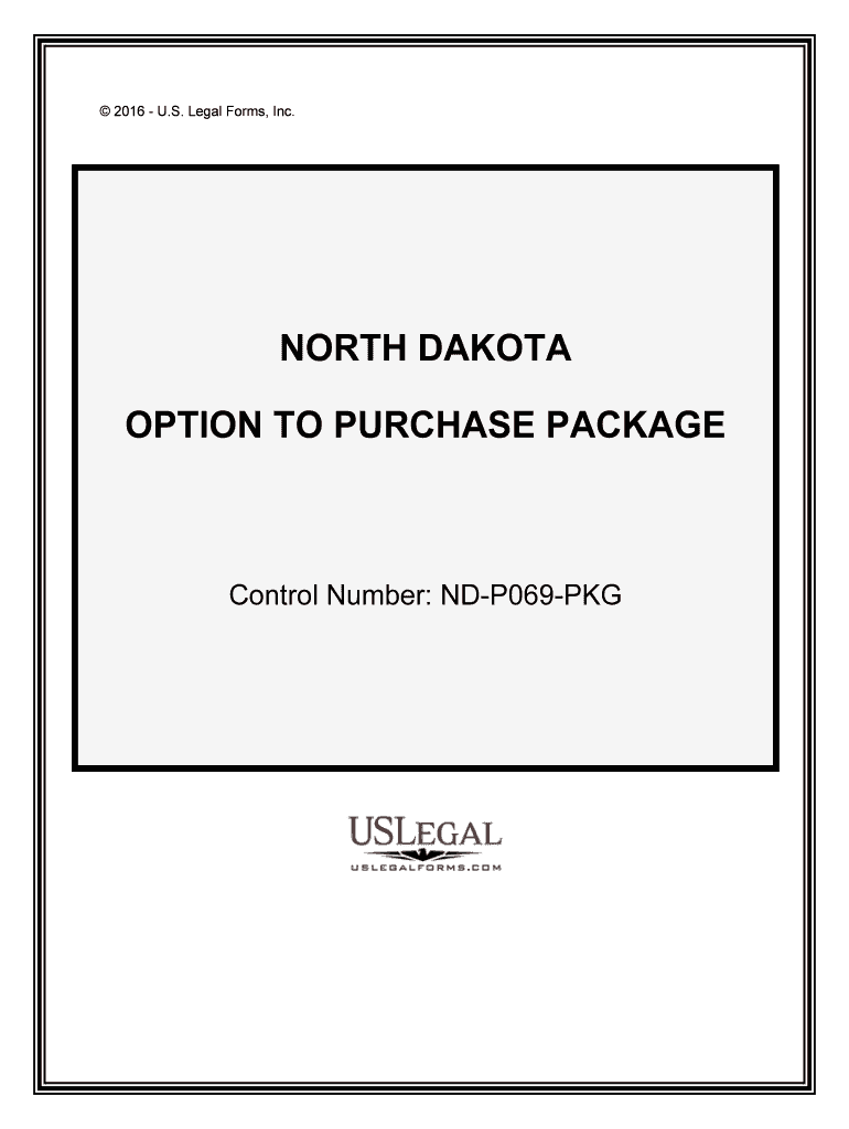 North Dakota Lease Agreement Plus Option to Purchase  Form