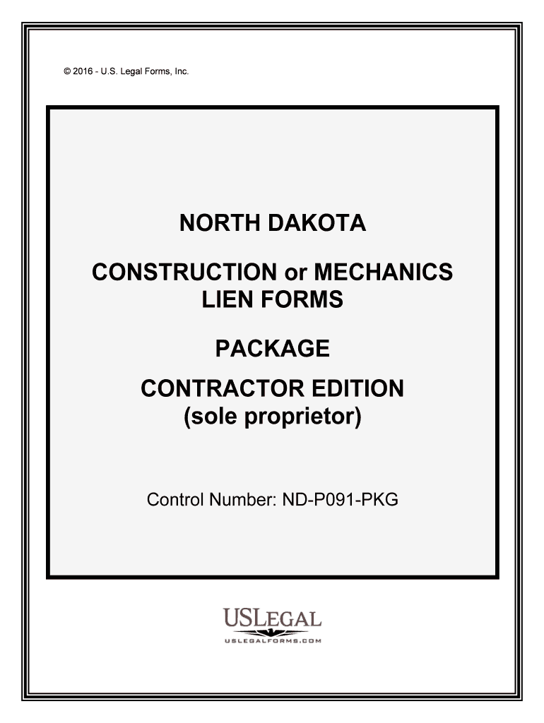 Control Number ND P091 PKG  Form