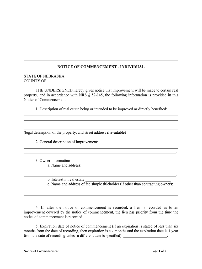 the IMPORTANCE of an EFFECTIVE NOTICE of COMMENCEMENT on YOUR  Form