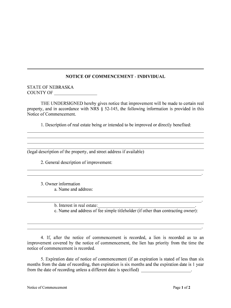 The IMPORTANCE of an EFFECTIVE NOTICE of COMMENCEMENT on YOUR  Form