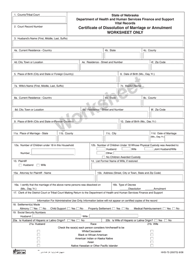 Hhs 73 Worksheet Fill Online, Printable, Fillable, Blank  Form