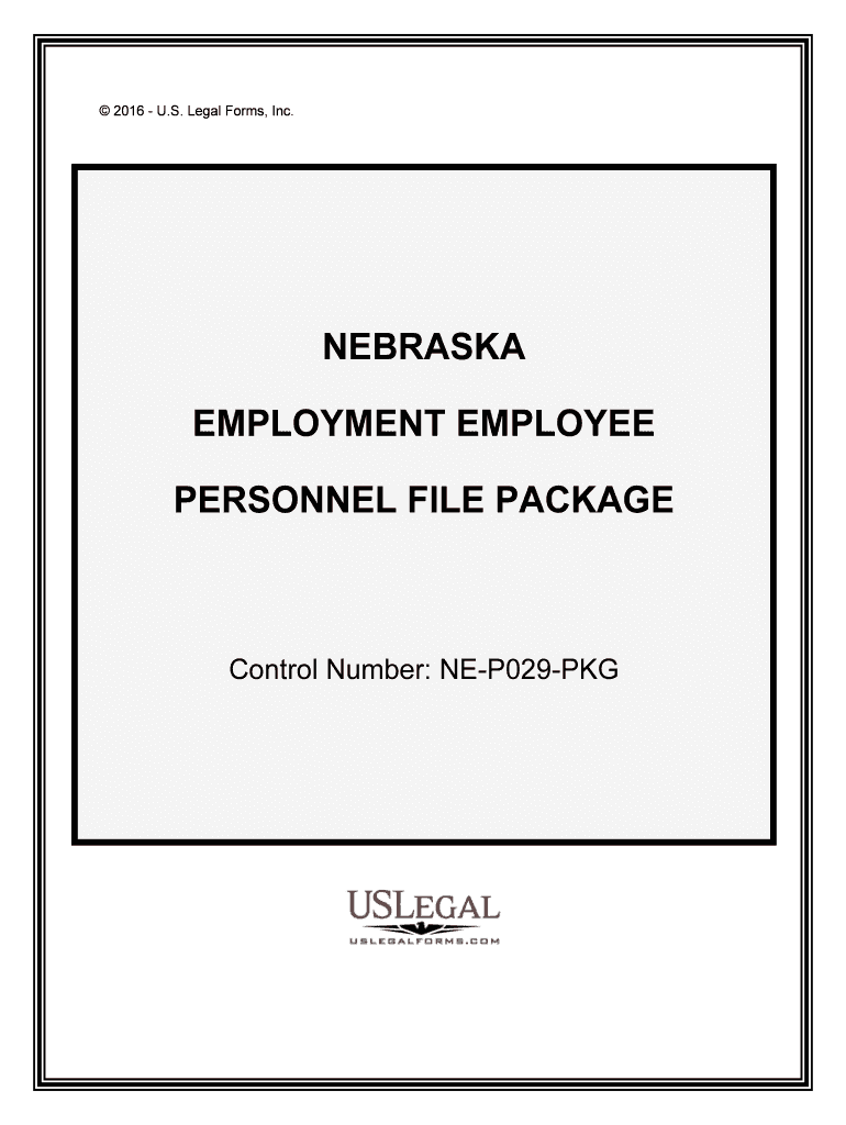 Control Number NE P029 PKG  Form