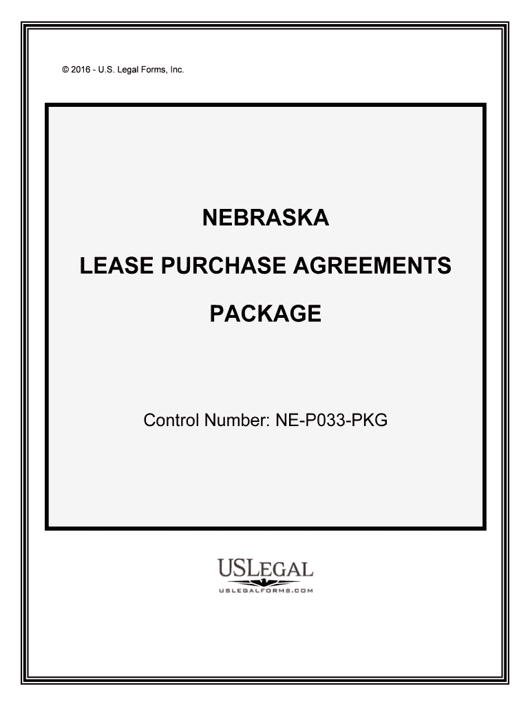 Nebraska Lease Agreement with Option to Purchase Form