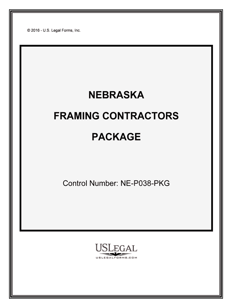 Control Number NE P038 PKG  Form