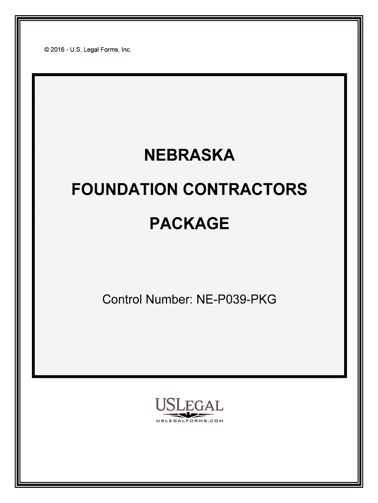 Control Number NE P039 PKG  Form