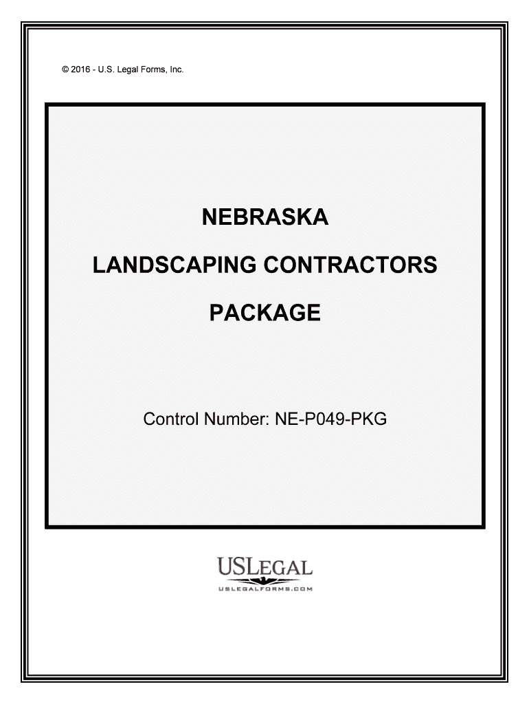 Control Number NE P049 PKG  Form