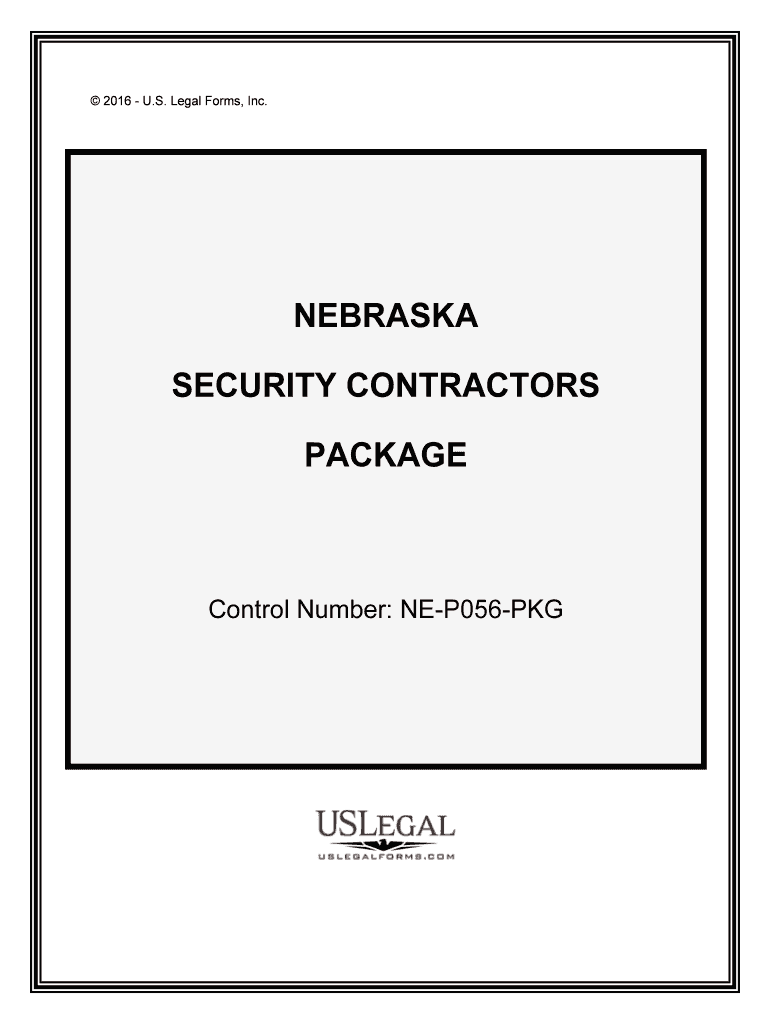 Control Number NE P056 PKG  Form