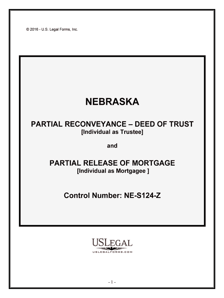 PARTIAL RECONVEYANCE DEED of TRUST  Form