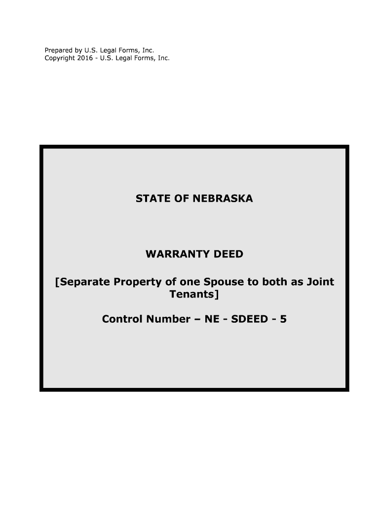 Nebraska Special Warranty Deed FormsDeeds Com
