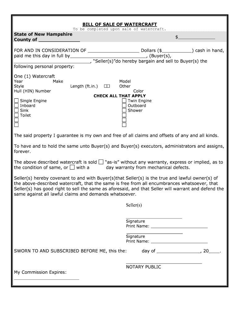 29 Printable Bill of Sale Boat Forms and Templates Fillable