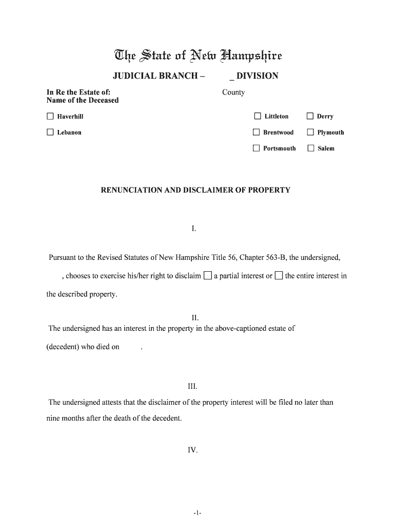 In Re Estate of ChambersNebraska Judicial Branch  Form