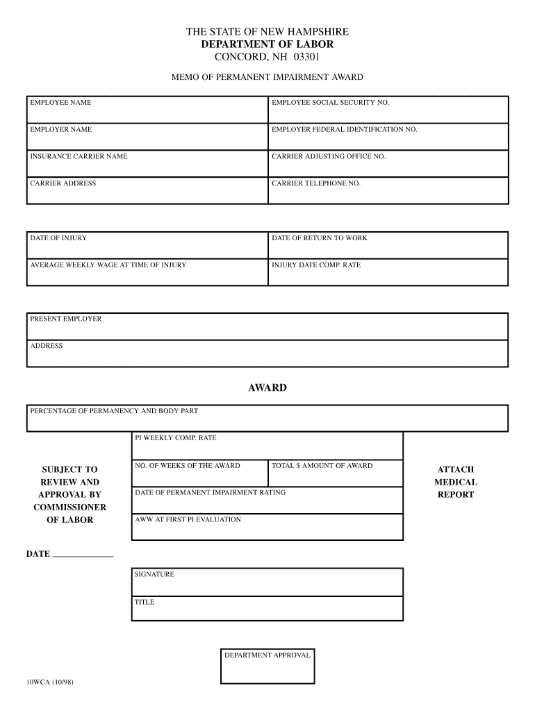 The STATE of NEW HAMPSHIRE DEPARTMENT NH Gov  Form