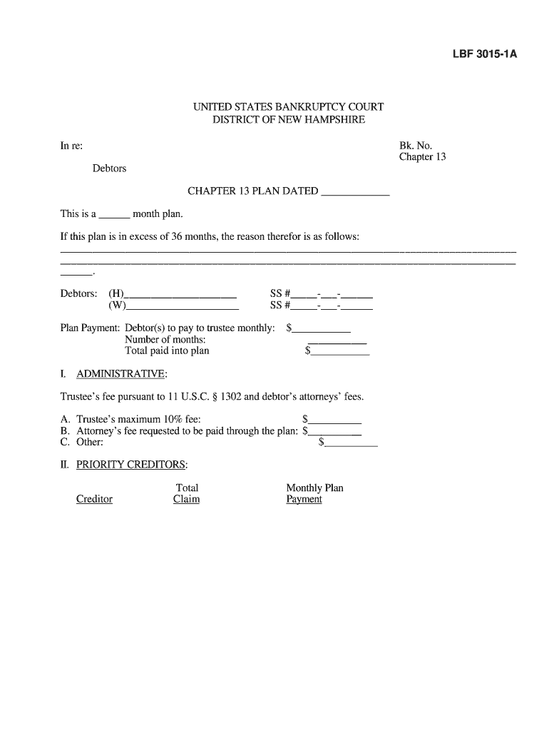 Local Bankruptcy Rules, Interim Bankruptcy Rules  Form