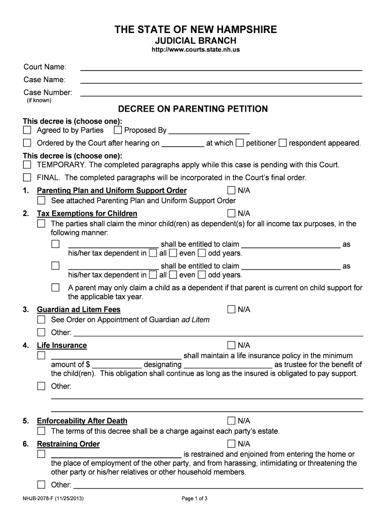 Working with the Courts in Child Protection Child Welfare  Form