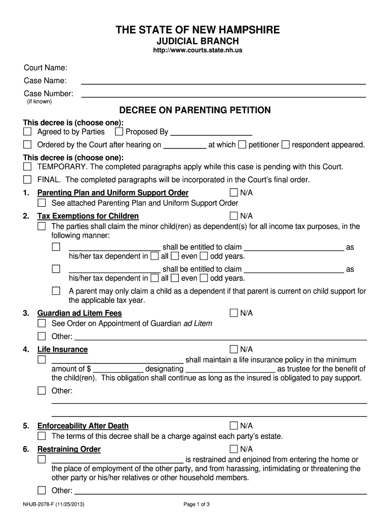 A Judicial Guide to Child Safety in Custody Cases NCJFCJ  Form