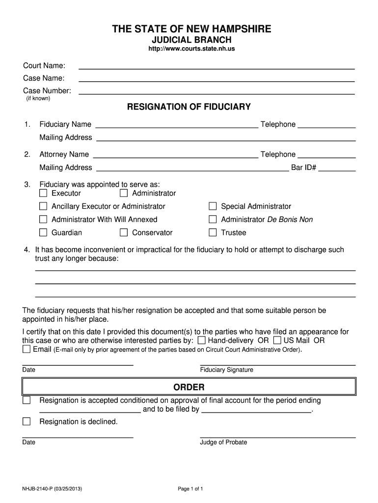 Fiduciary Name  Form