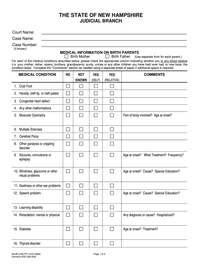 Birth Father Use Separate Form for Each Parent