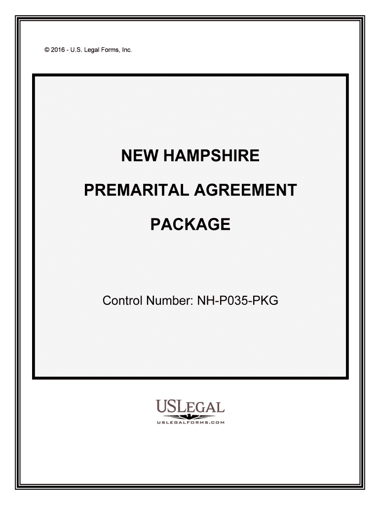 #1 New Hampshire NH Prenuptial Agreement Form PDF