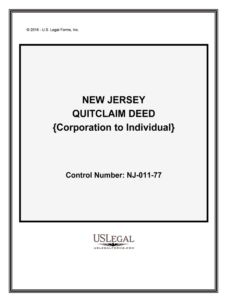 Control Number NJ 011 77  Form