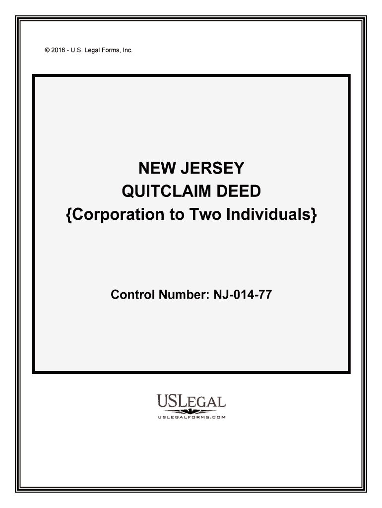 Control Number NJ 014 77  Form