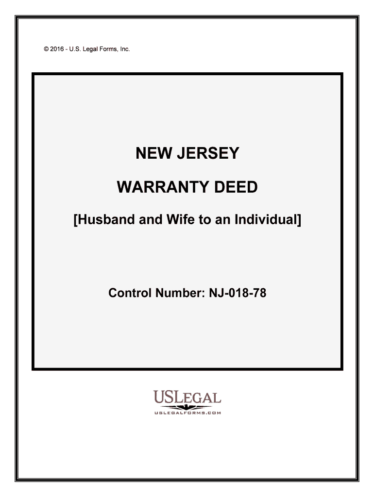 Control Number NJ 018 78  Form