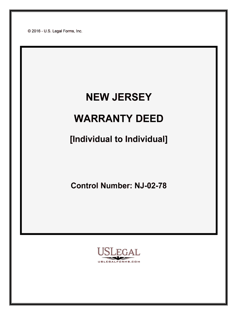 Control Number NJ 02 78  Form