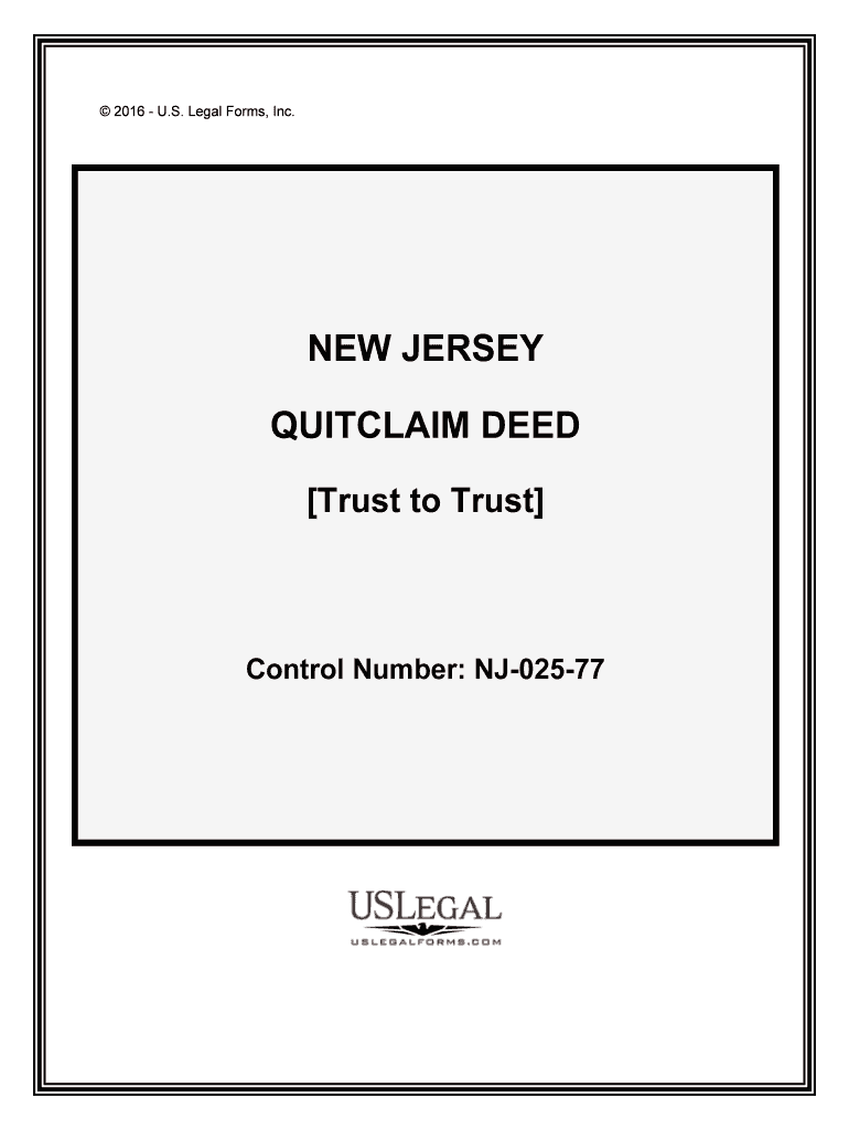 Control Number NJ 025 77  Form