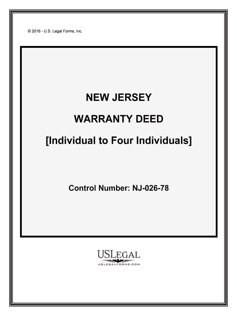 Control Number NJ 026 78  Form