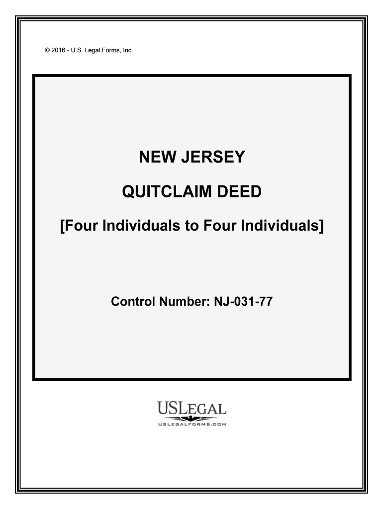 New Jersey Quit Claim Deed FormsDeeds Com