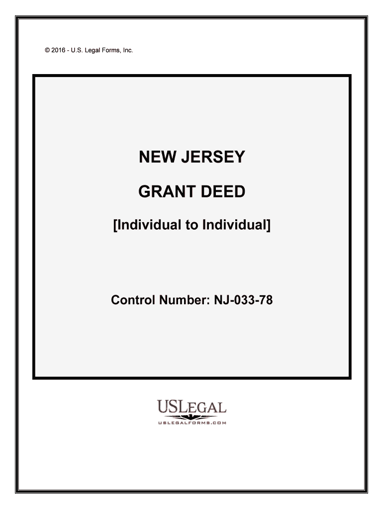 Control Number NJ 033 78  Form