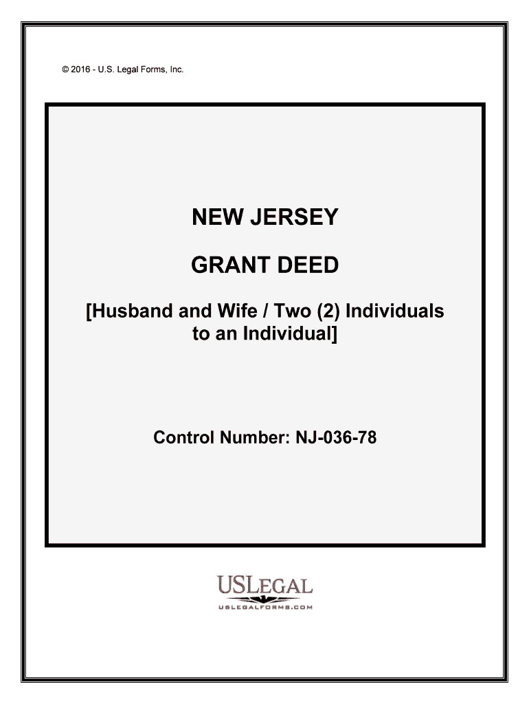 New Jersey Real Estate Deed Forms Fill in the Blank