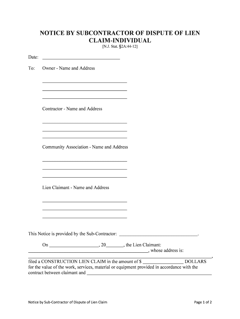 New Jersey Statutes Title 2A Administration of Civil and  Form