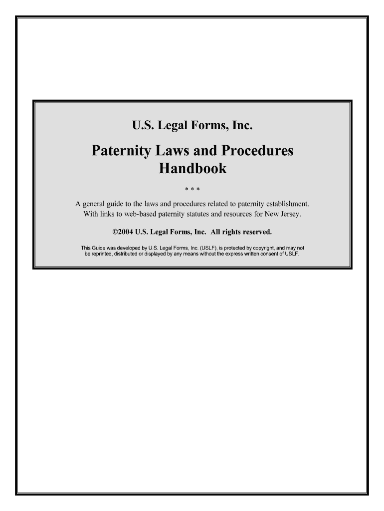 with Links to Web Based Paternity Statutes and Resources for New Jersey  Form