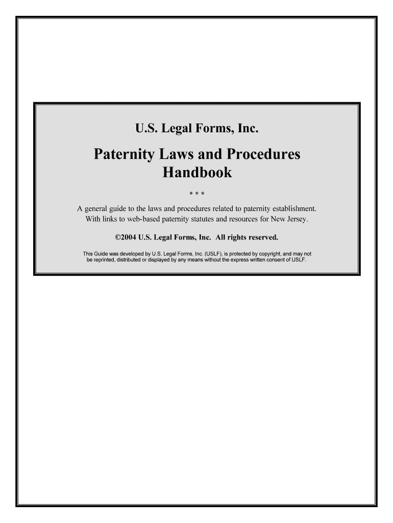 With Links to Web Based Paternity Statutes and Resources for New Jersey  Form