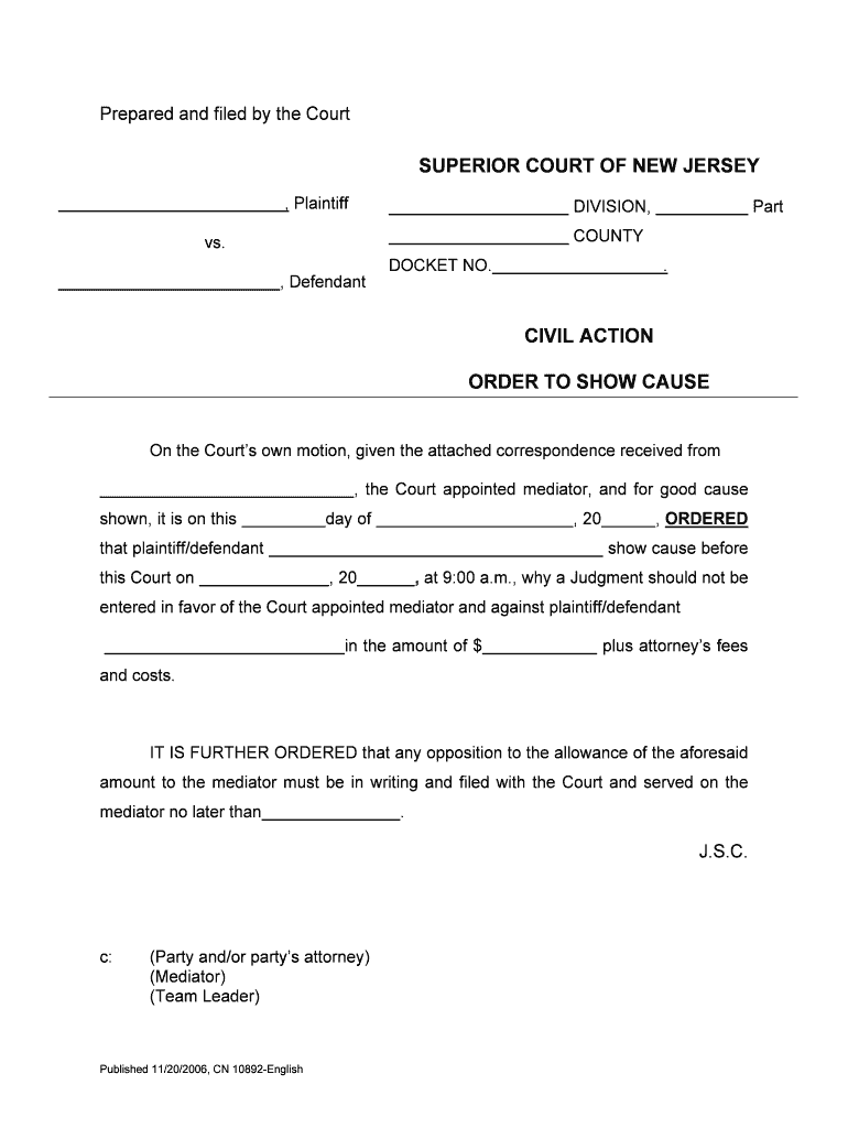 Prepared and Filed by the Court  Form