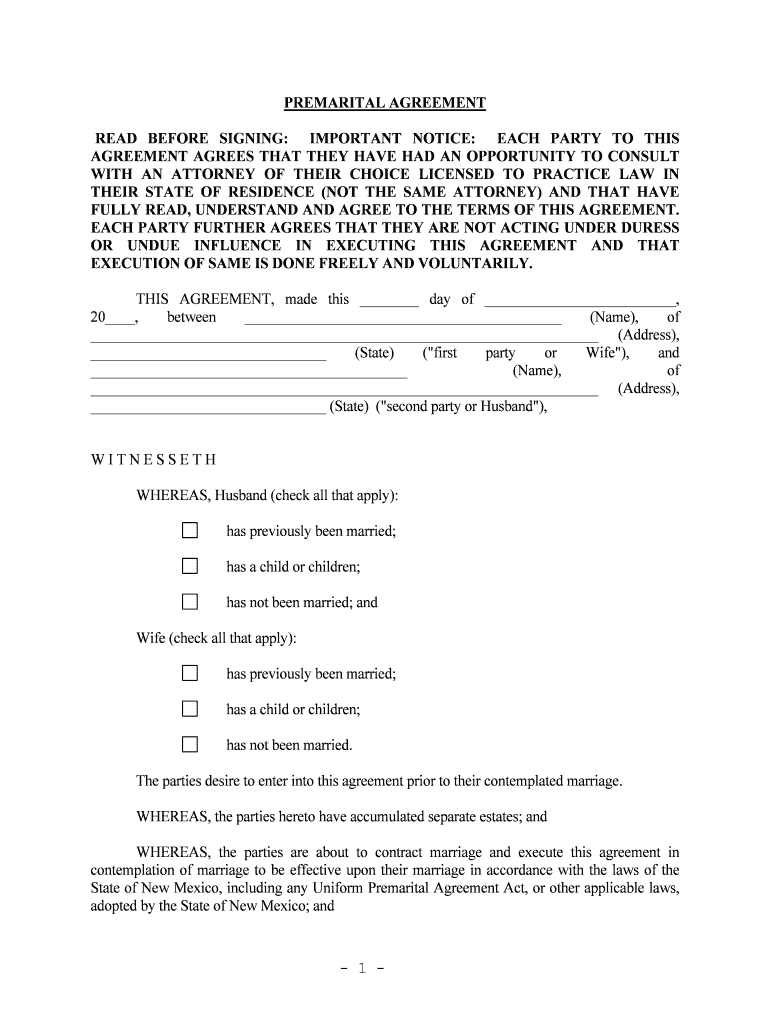 Adopted by the State of New Mexico; and  Form