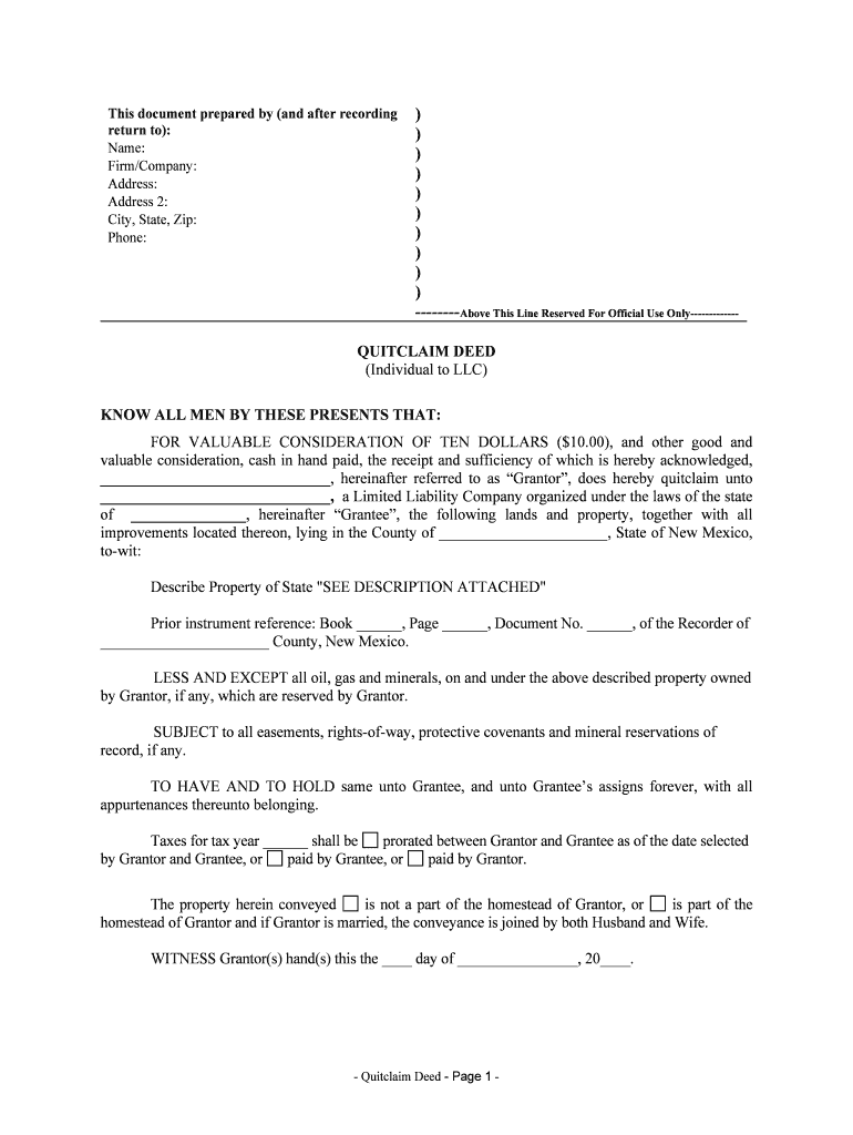 Prorated between Grantor and Grantee as of the Date Selected  Form