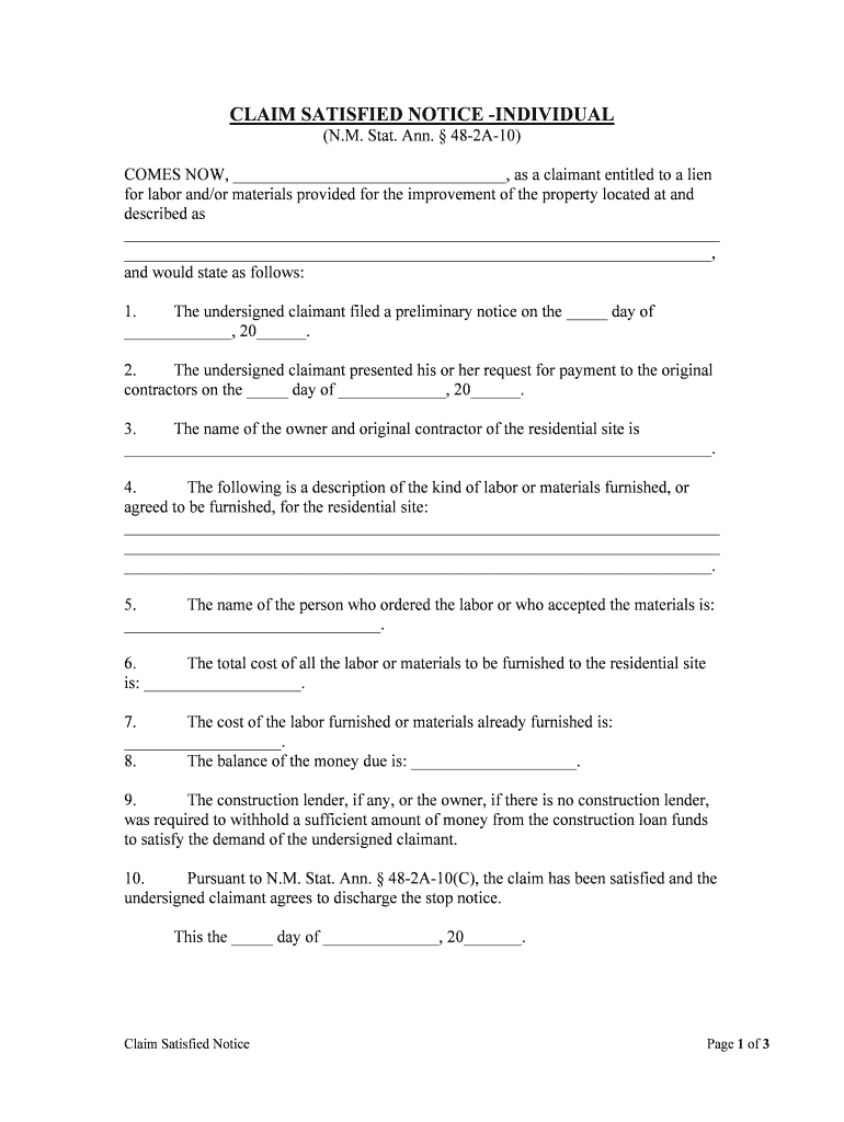 Section 48 2 6Time for Filing Lien Claim; Contents  Form